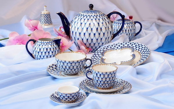 Фрафор с узором "Кобальтовая сетка"